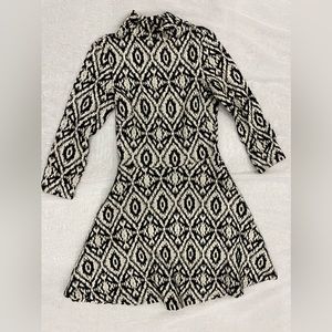 Abstract turtleneck dress